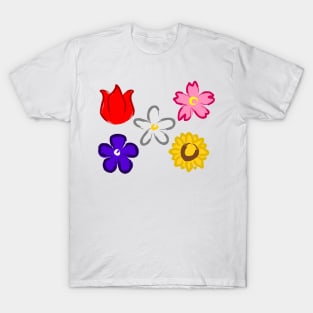 Abstract Flowers T-Shirt